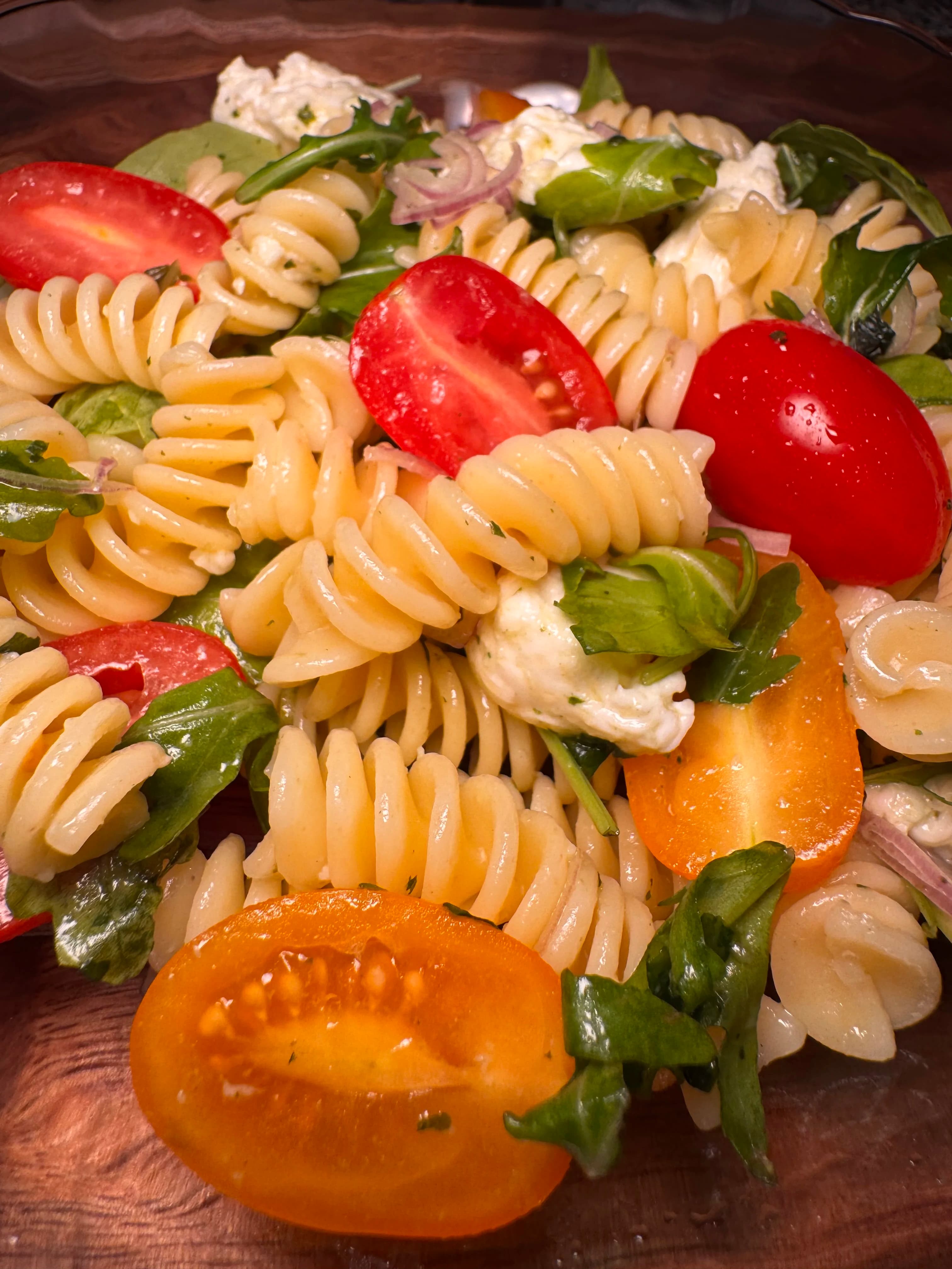 Basil Oil Pasta Salad