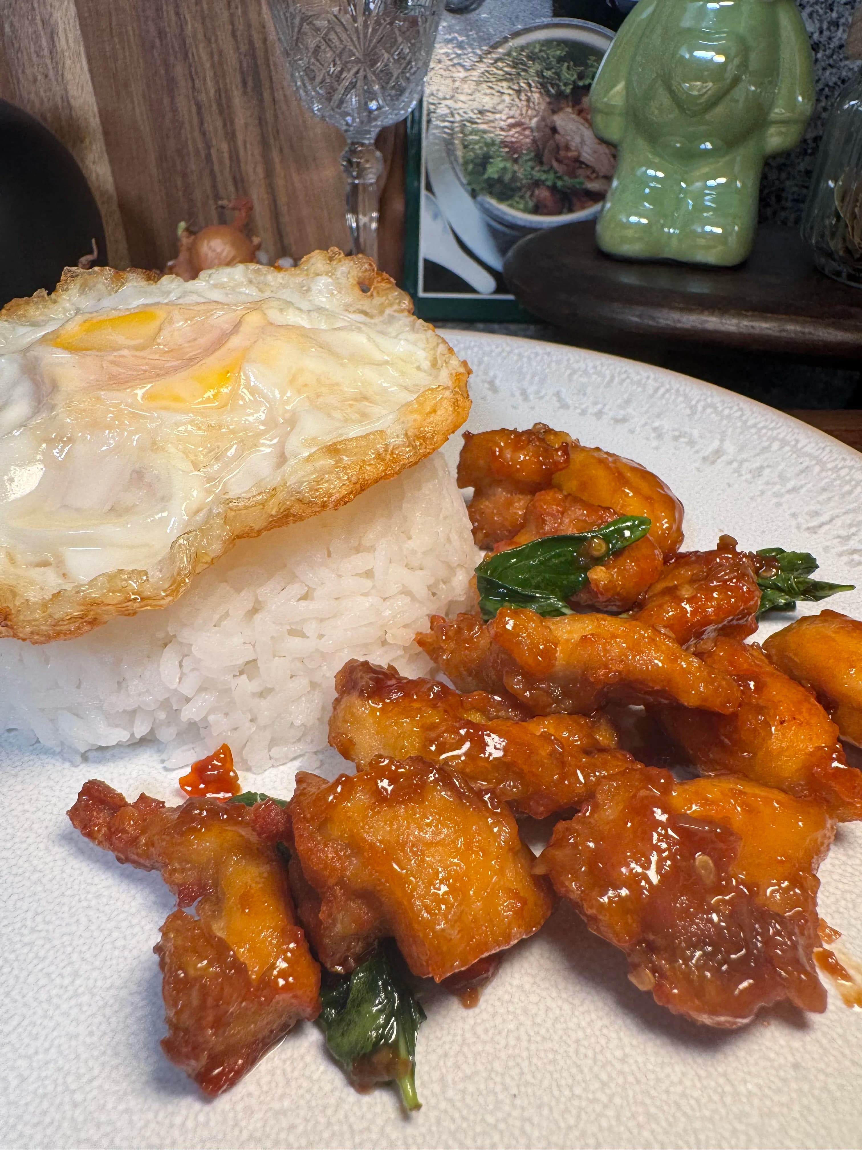 Crispy Fried Chicken Pad Kra Pao