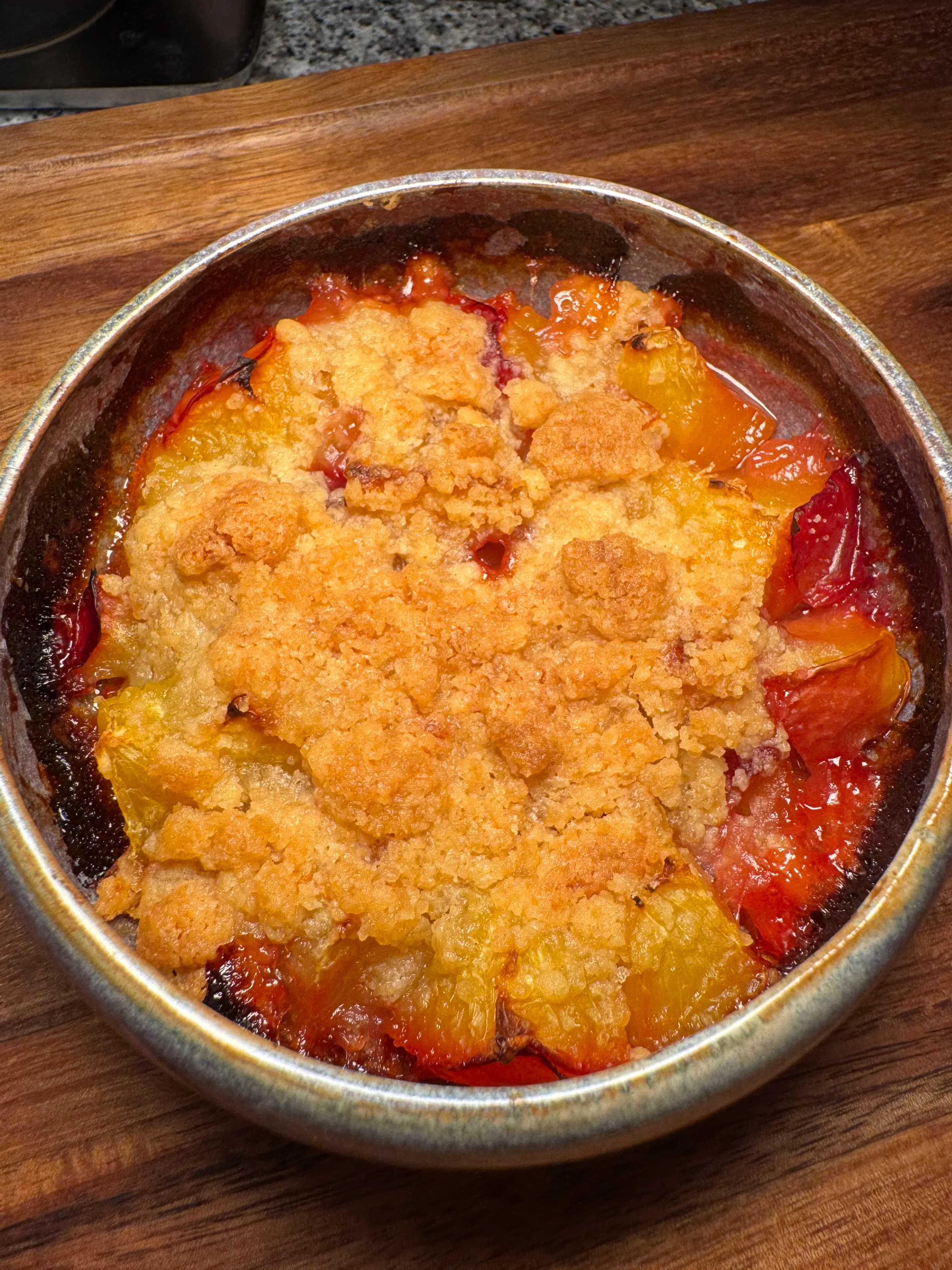 Crumble de Nectarinas