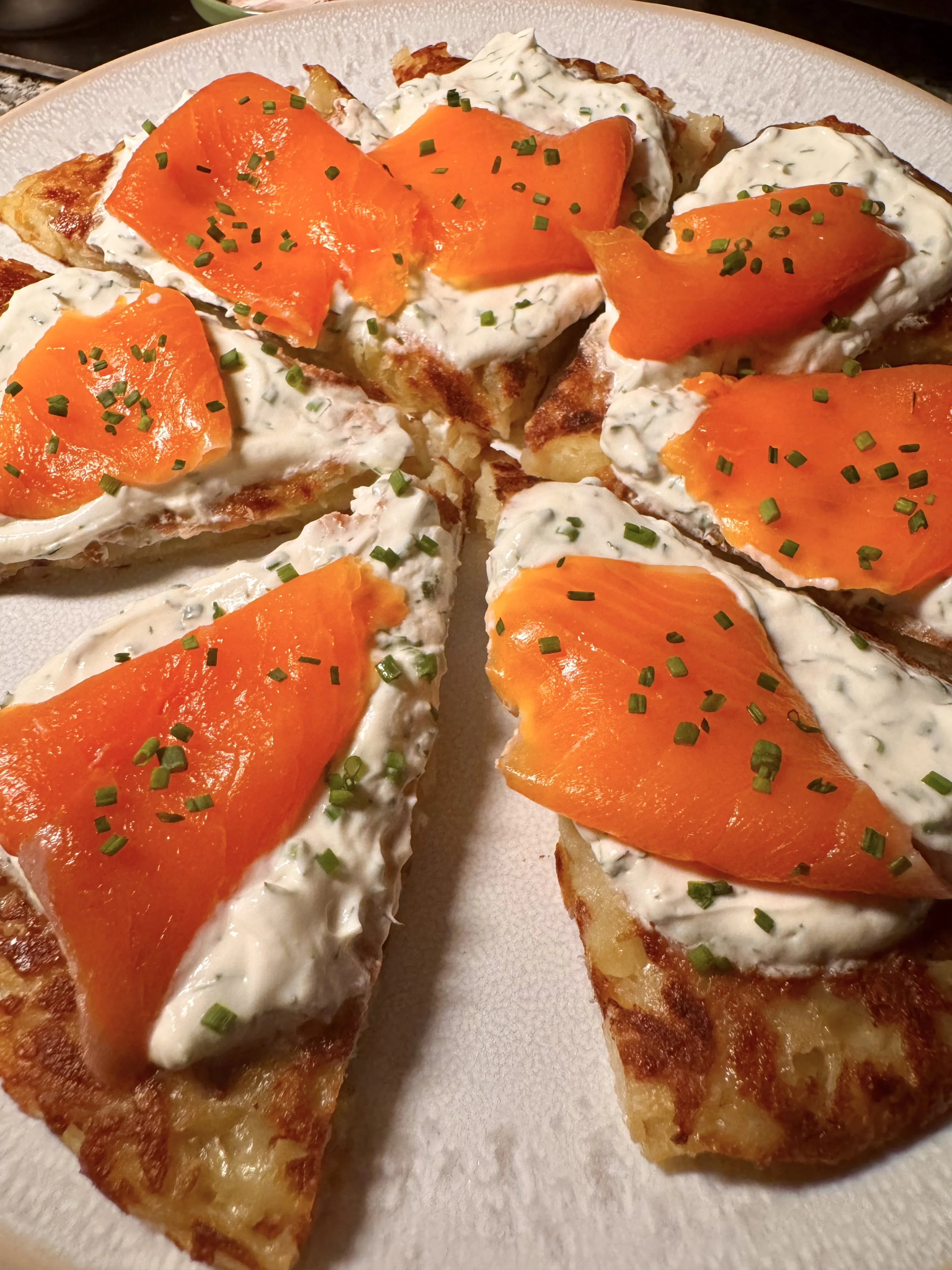 Potato Galette with Smoked Salmon